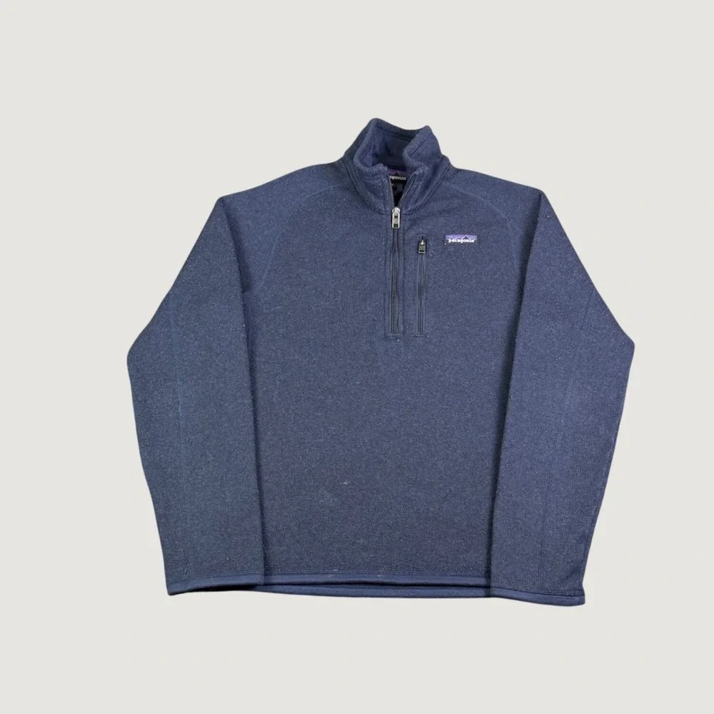 Patagonia Better Sweater 1/4 Zip Fleece Pullover Navy Blue Mens XS 25522